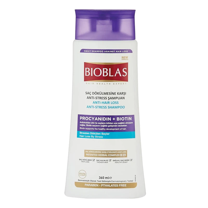شامپو مو بیوبلاس مدل PROCYANIDIN+BIOTIN حجم 360 میلی لیتر